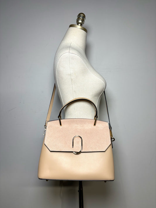 Women's LePARMENTIER Solid Leather Pre-Owned, Like-New Nude Medium Purse