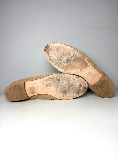 W Shoe Size 39.5 Clorinda Antinor The Filippai Beige Suede Pre-owned Sandals