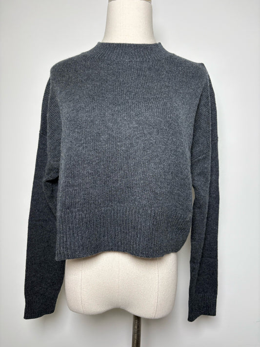 Women Size S N. Peal Charcoal Solid Cashmere NWT Sweater