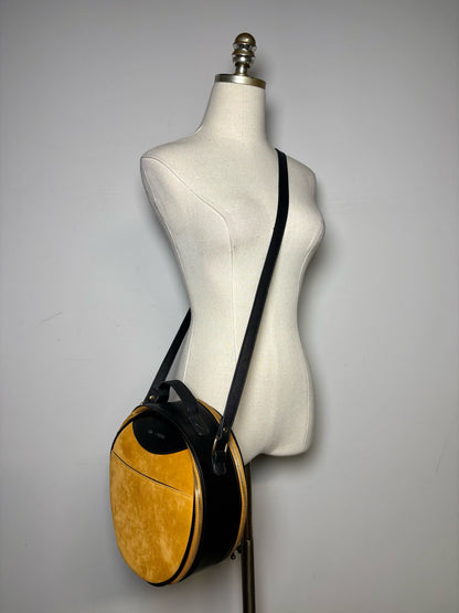 Ollie Quinn Suede Leather Pre-owned Black, Yellow Small Purse