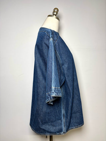 Women Size 40 Toteme Dark Blue Denim 100% Organic Cotton Pre-owned Top