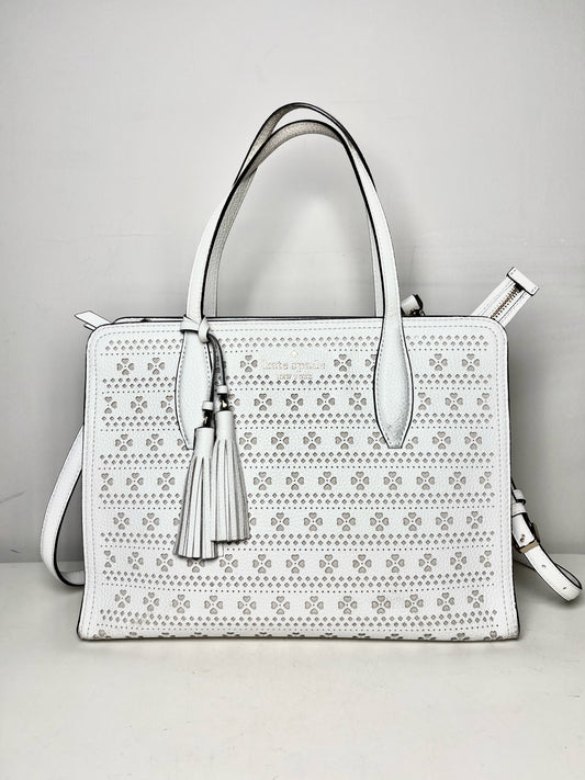Kate Spade New York Rowe Perforated Leather Pre-owned White Tote