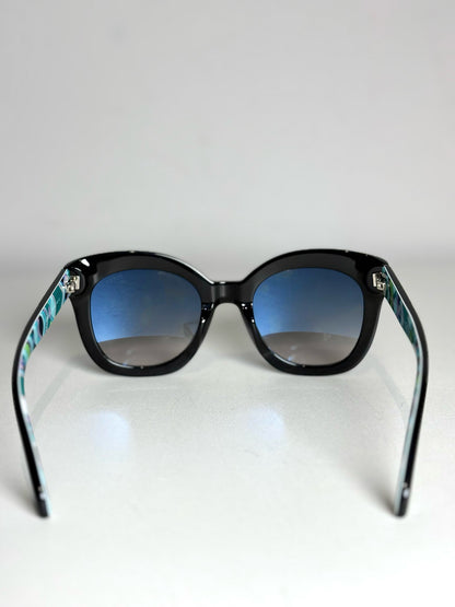 Emilio Pucci EP 97 01C Pre-owned Black Acetate Sunglasses
