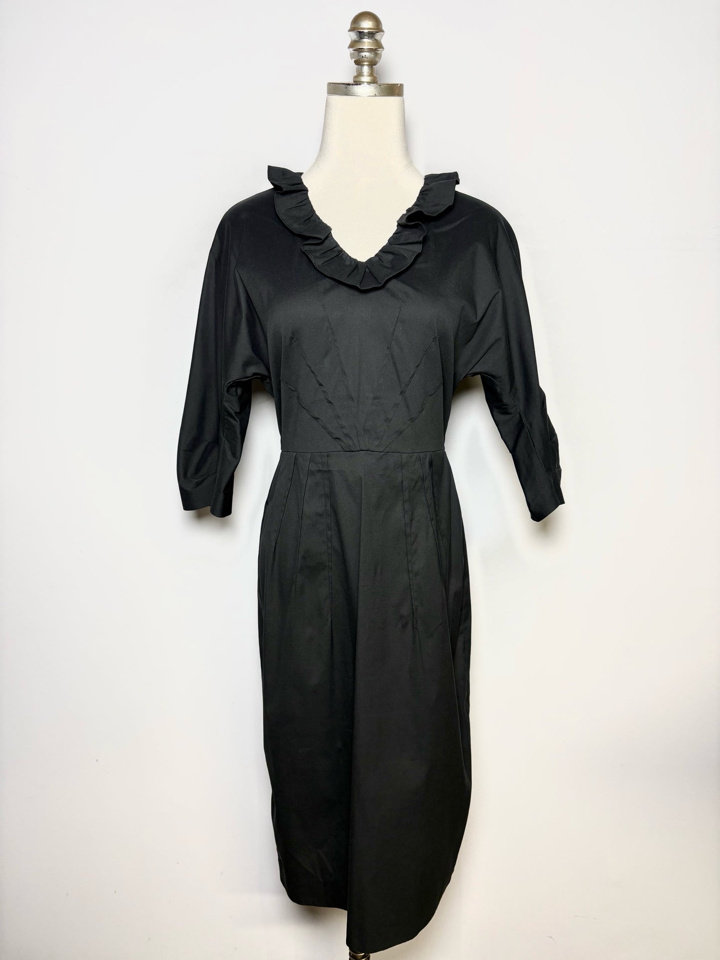 Women Size 42 ( 6 US) Prada Black A-line Cotton Dress