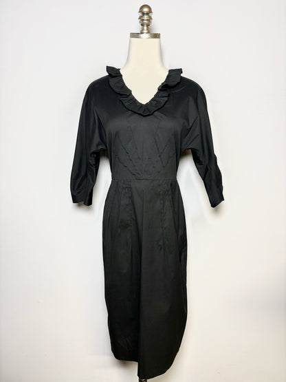 Women Size 42 ( 6 US) Prada Black A-line Cotton Dress