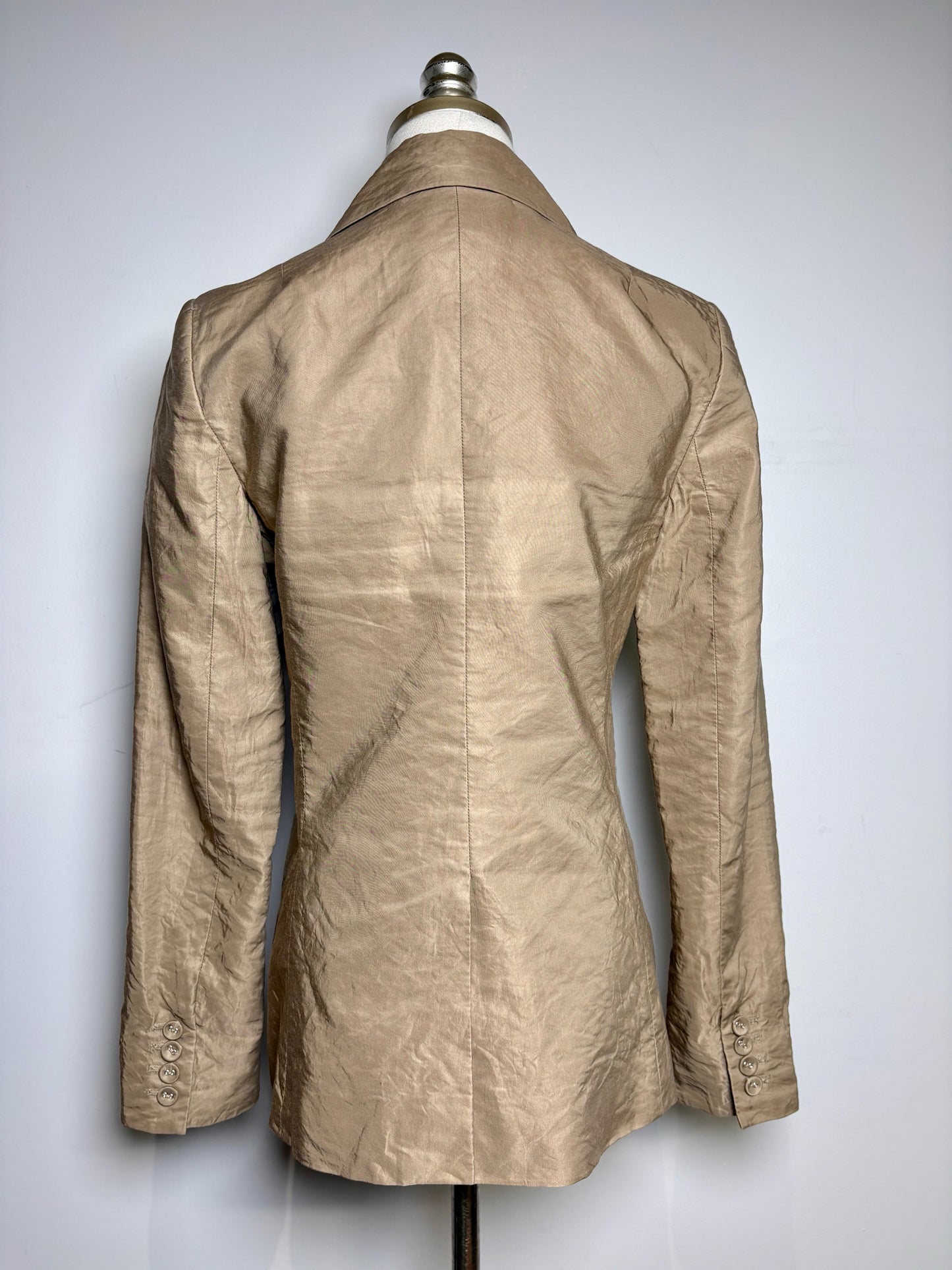 Women Size 2 Veronica Beard Dickey-Ready Zipper Beige Solid Pre-owned Jacket