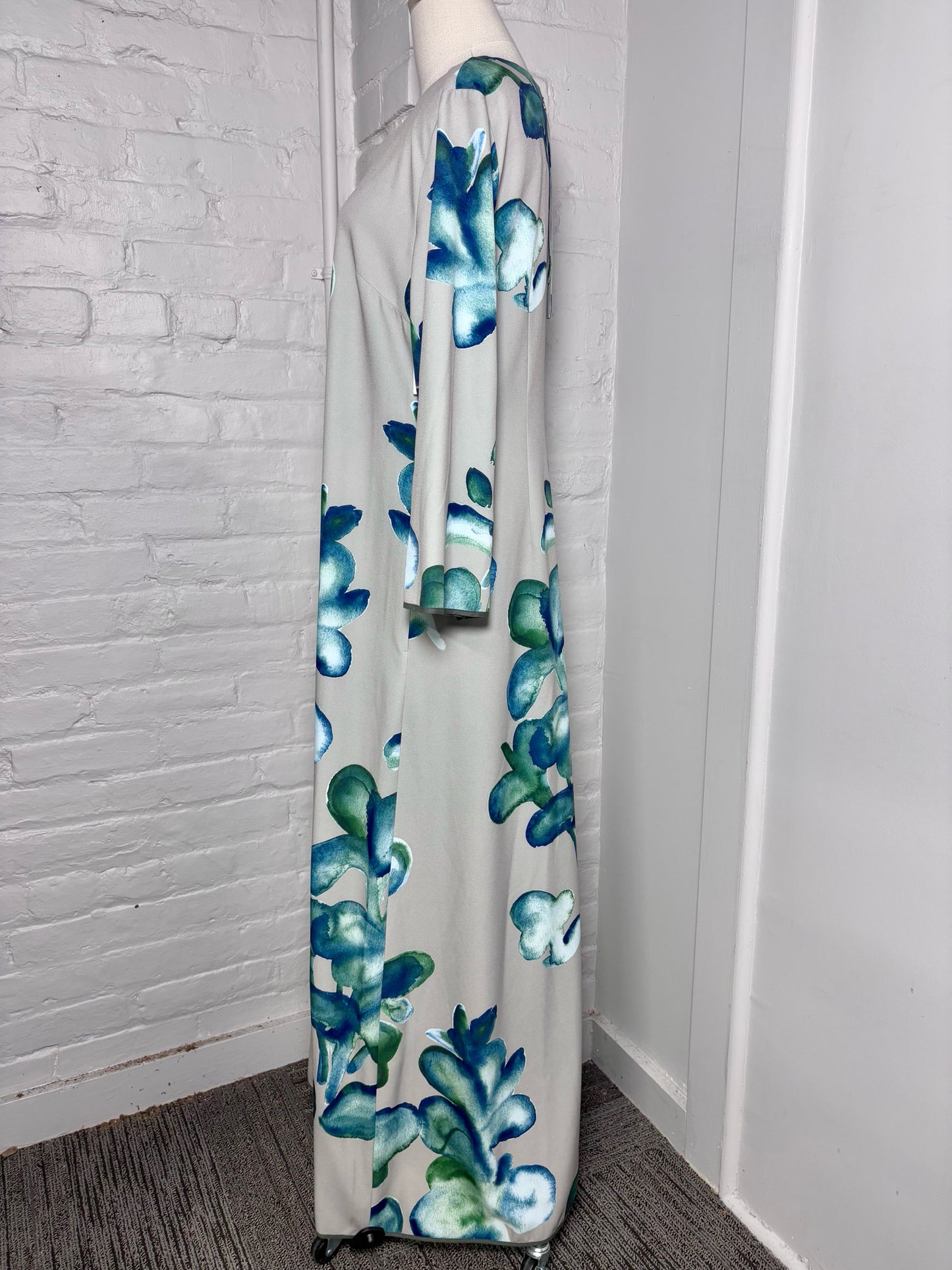 Women Size 40 Odeeh Gray Floral Cotton Blend Dress