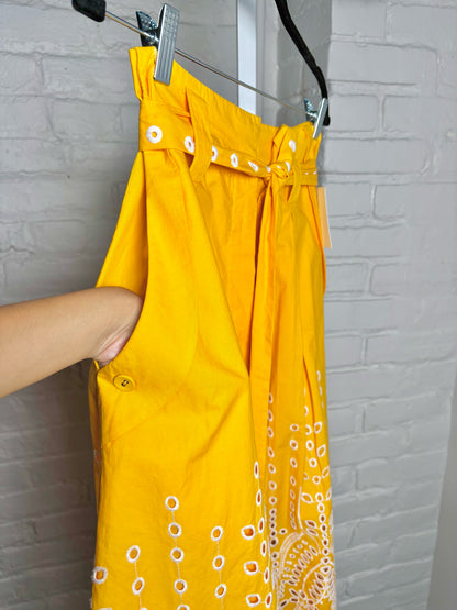 Women Size 8 Tanya Taylor Orange Eyelet Skirt