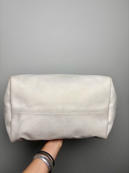 Canvas Balenciaga Used Black & White Tote Bag