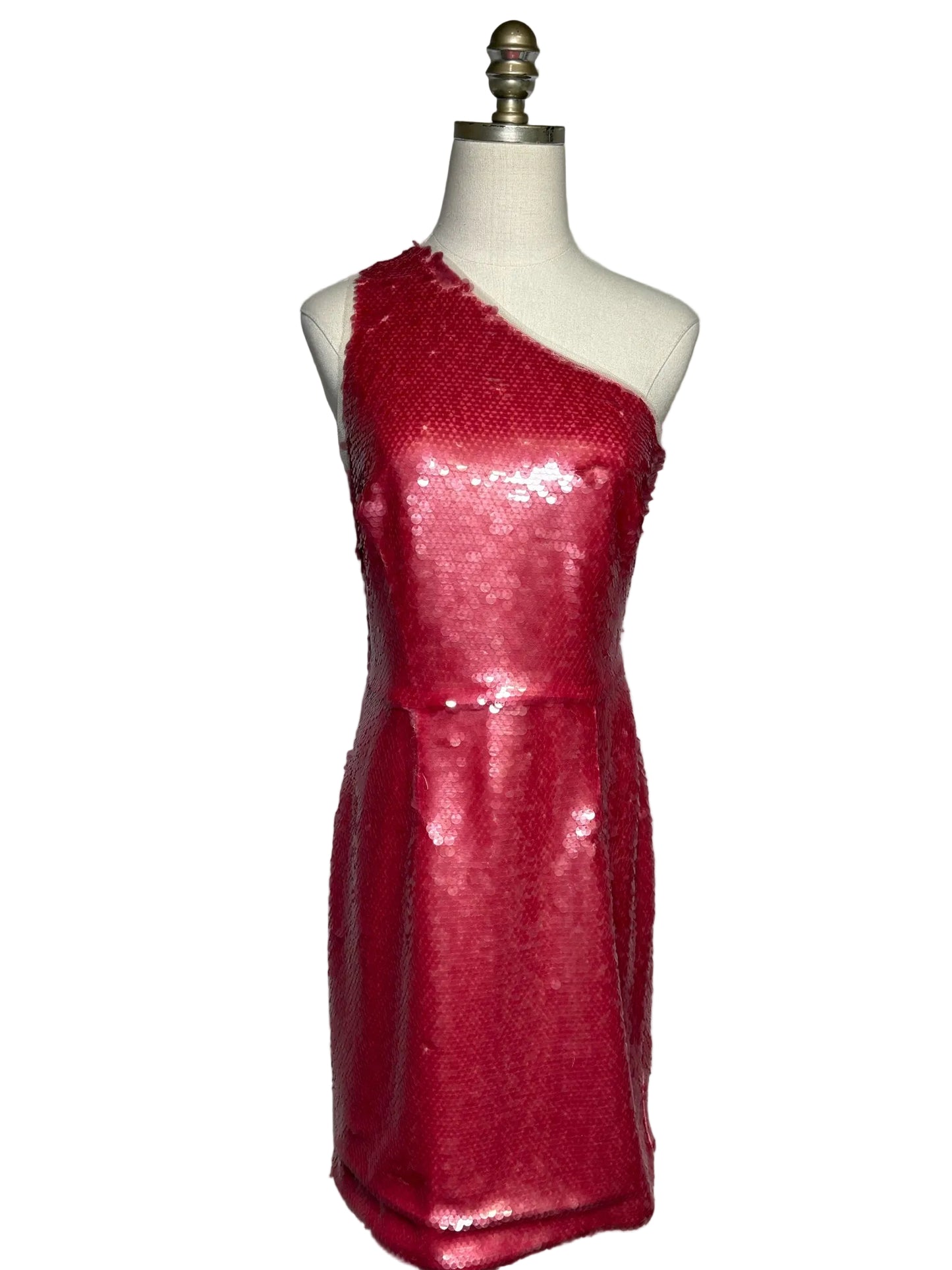 Women Size L Haney Pink Sequins NWT Cocktail Knee Length Dress