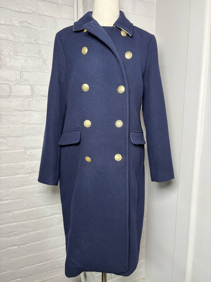Women Size 6 J. Crew Navy Blue Wool Peacoat