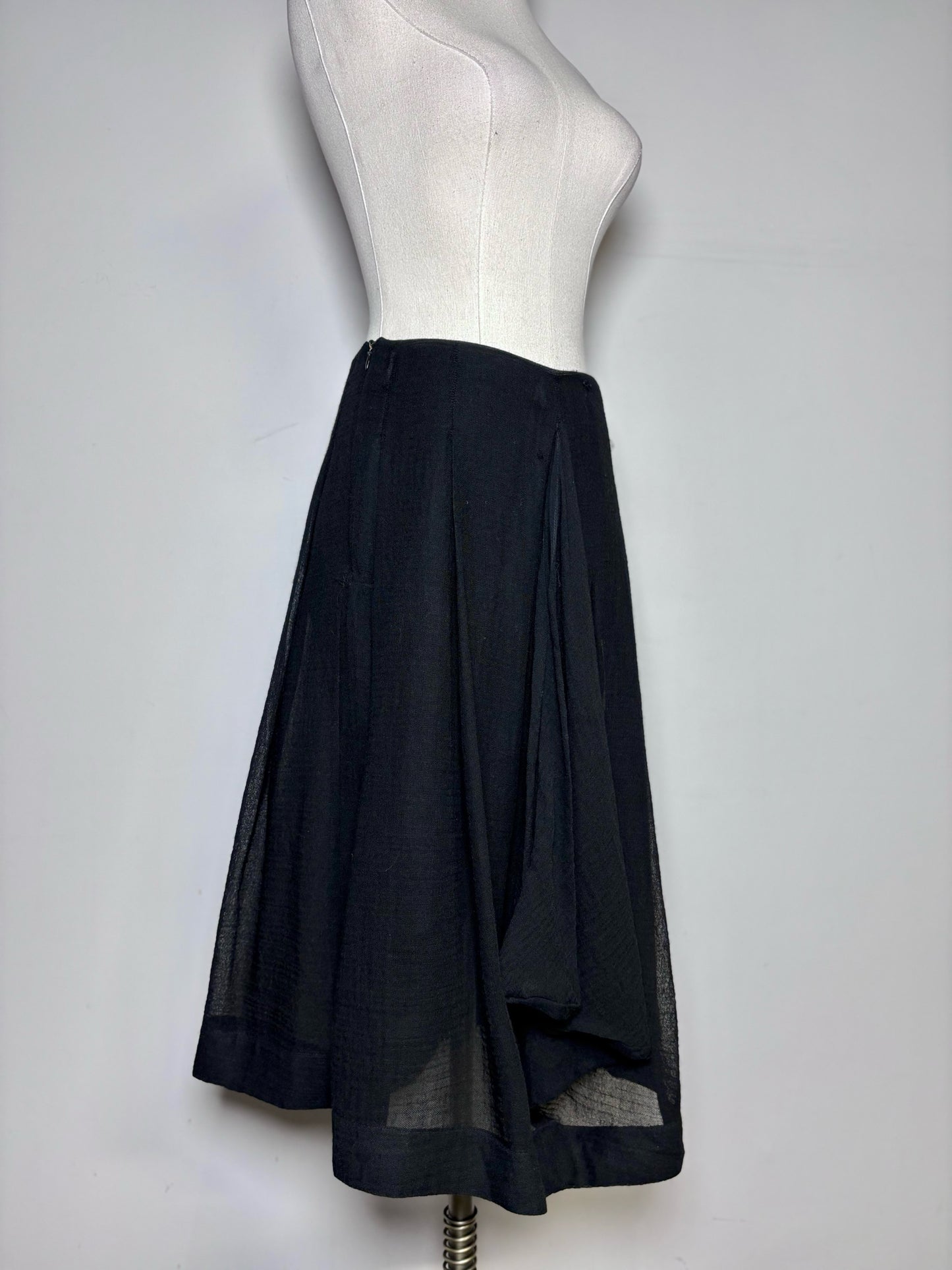 Women Size 40 (4 - 6 US) Alexander McQueen Black Wool A-line Skirt