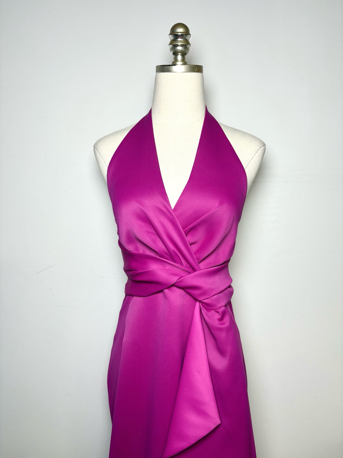 Women Size S Halston Heritage Magenta Solid Gown