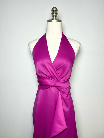 Women Size S Halston Heritage Magenta Solid Gown