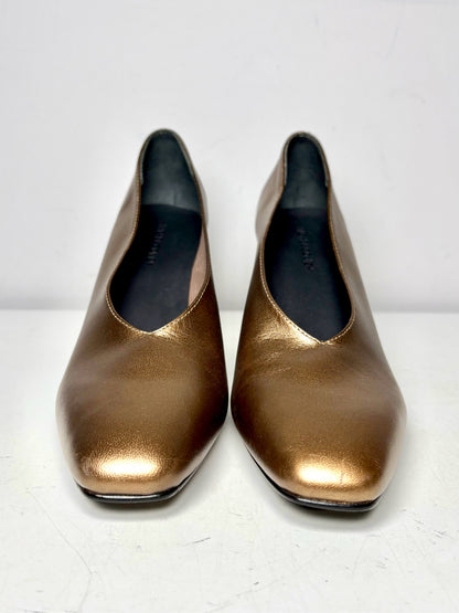 W Shoe Size 9.5 Rachel Comey Chloris Bronze Leather Cowhide Pre-owned, NWT Pumps