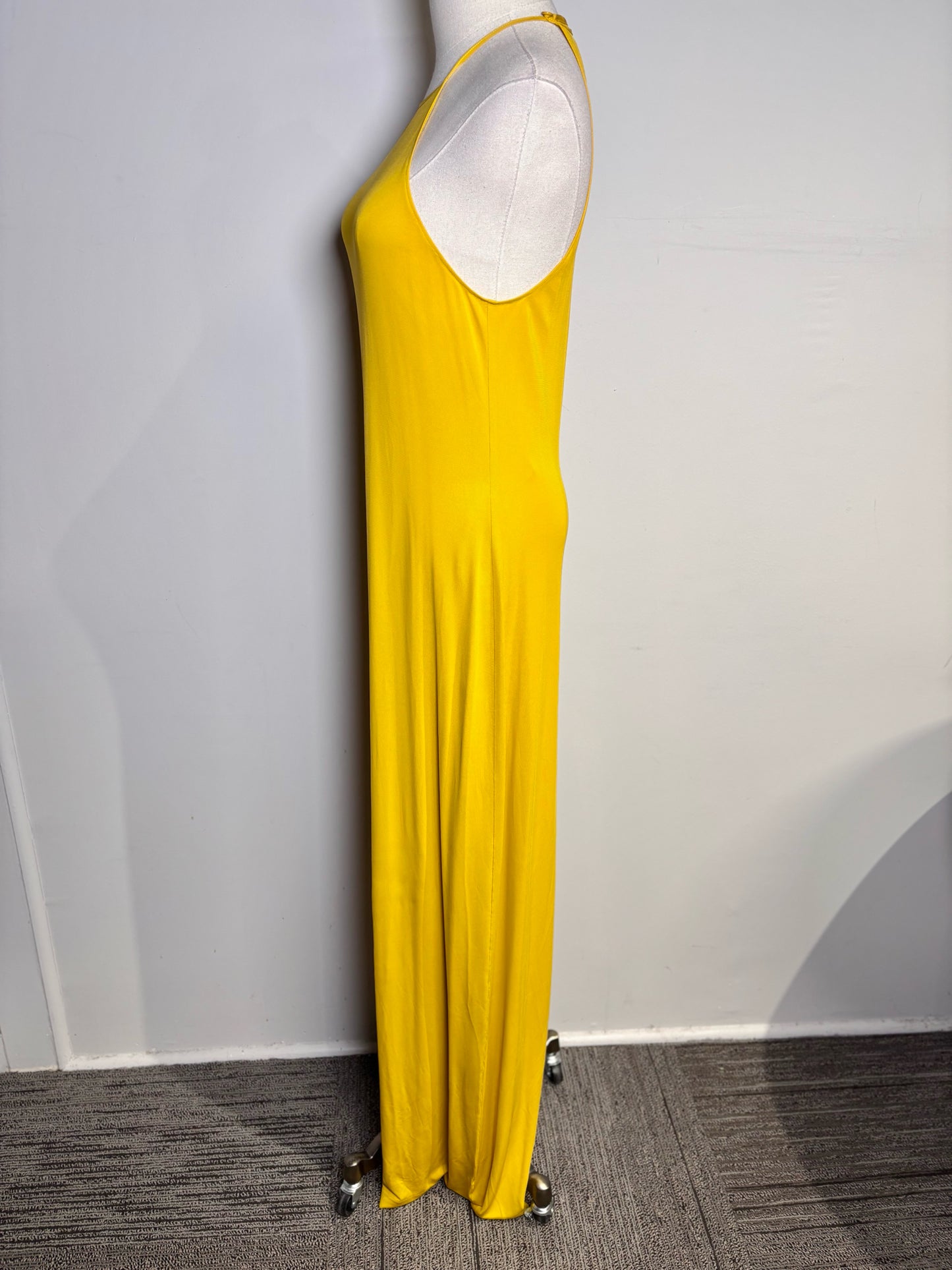Women Size M Nili Lotan Lucette Floor-Length Mustard Yellow NWT Dress