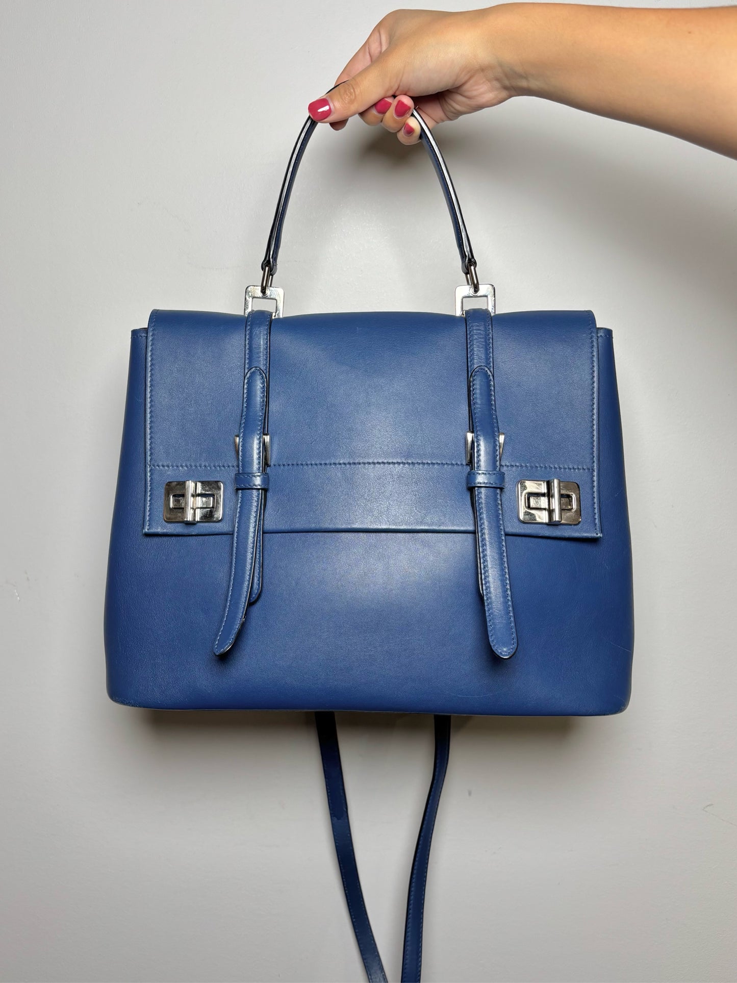 Blue Prada Satchel