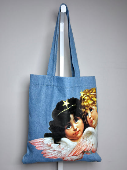 Women's Fiorucci Pre-owned Angels Denim Blue Tote Bag