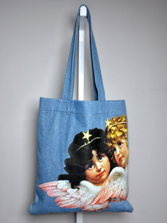 Women's Fiorucci Pre-owned Angels Denim Blue Tote Bag