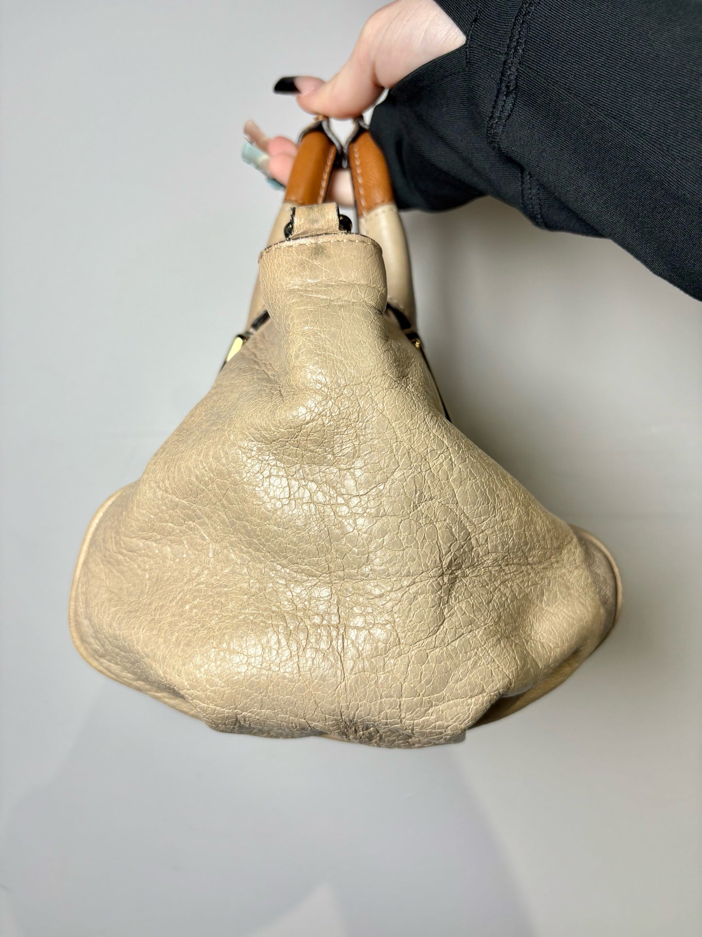 Chloe Solid Leather Pre-owned Beige Small Purse