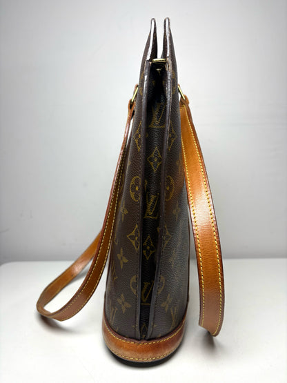 Women's Louis Vuitton Babylone Brown Monogram Coated Canvas Vintage Pre-Owned Large Tote Purse