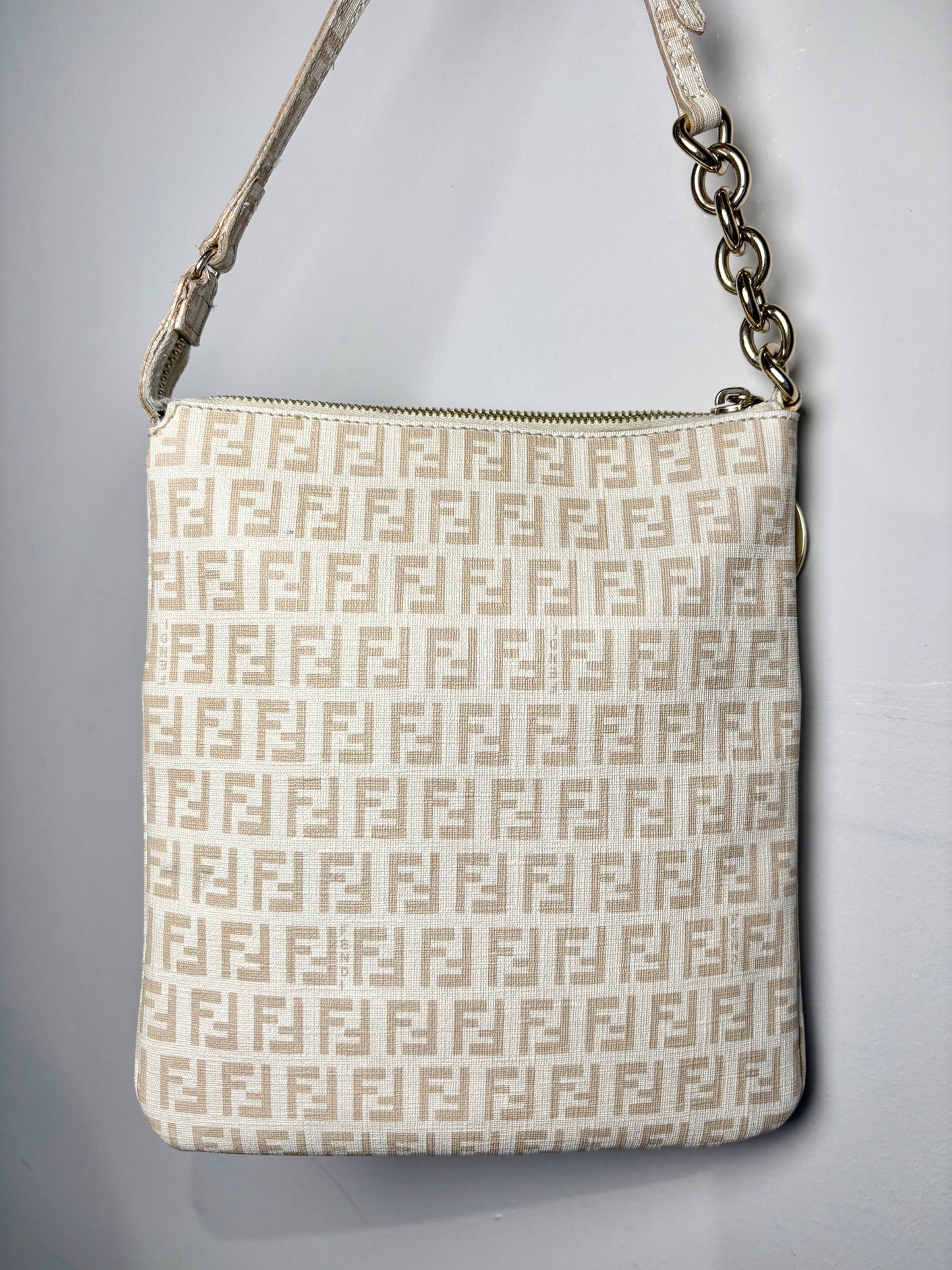 Fendi Zucchino FF Crossbody Vintage Bag
