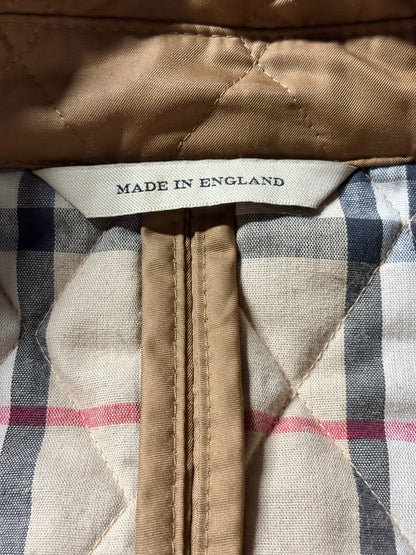 Pre-Owned Burberry Caramel Brown Quilted Women's Polyester Jacket Size L
