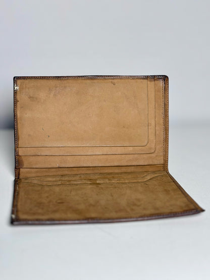 Umberto Italy Vintage Suede, Cowhide Leather Pre-owned Caramel, Beige Purse