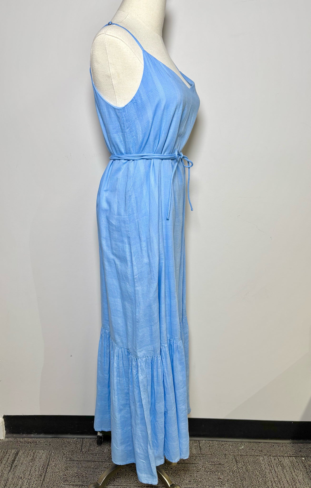 Women Size XS Lilla P Cornflower Blue Solid Cotton NWT Dress