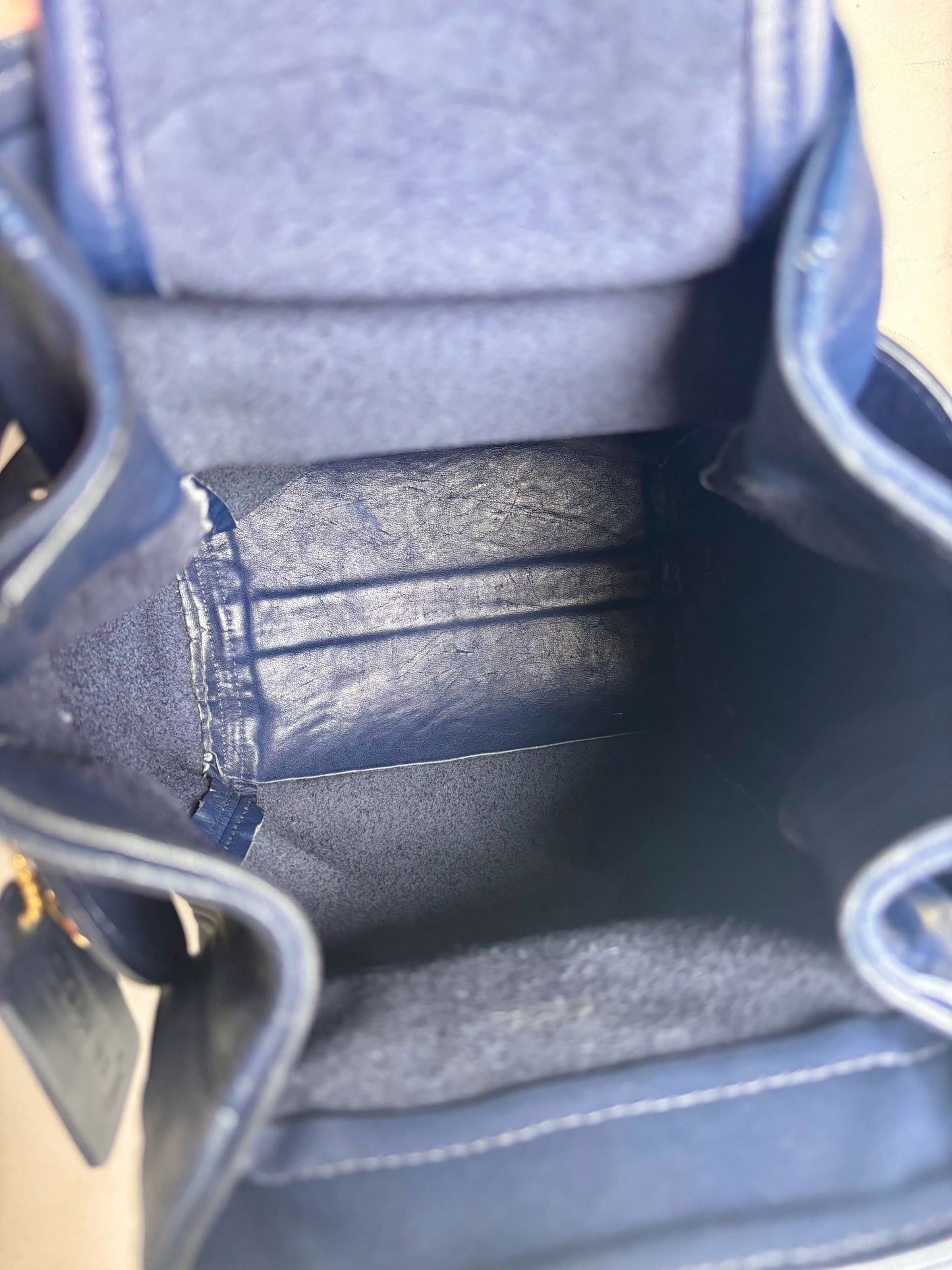 Coach 4156 Soho Belted Leather Blue Purse Pre-owned