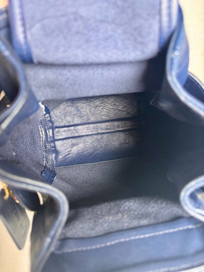 Coach 4156 Soho Belted Leather Blue Purse Pre-owned