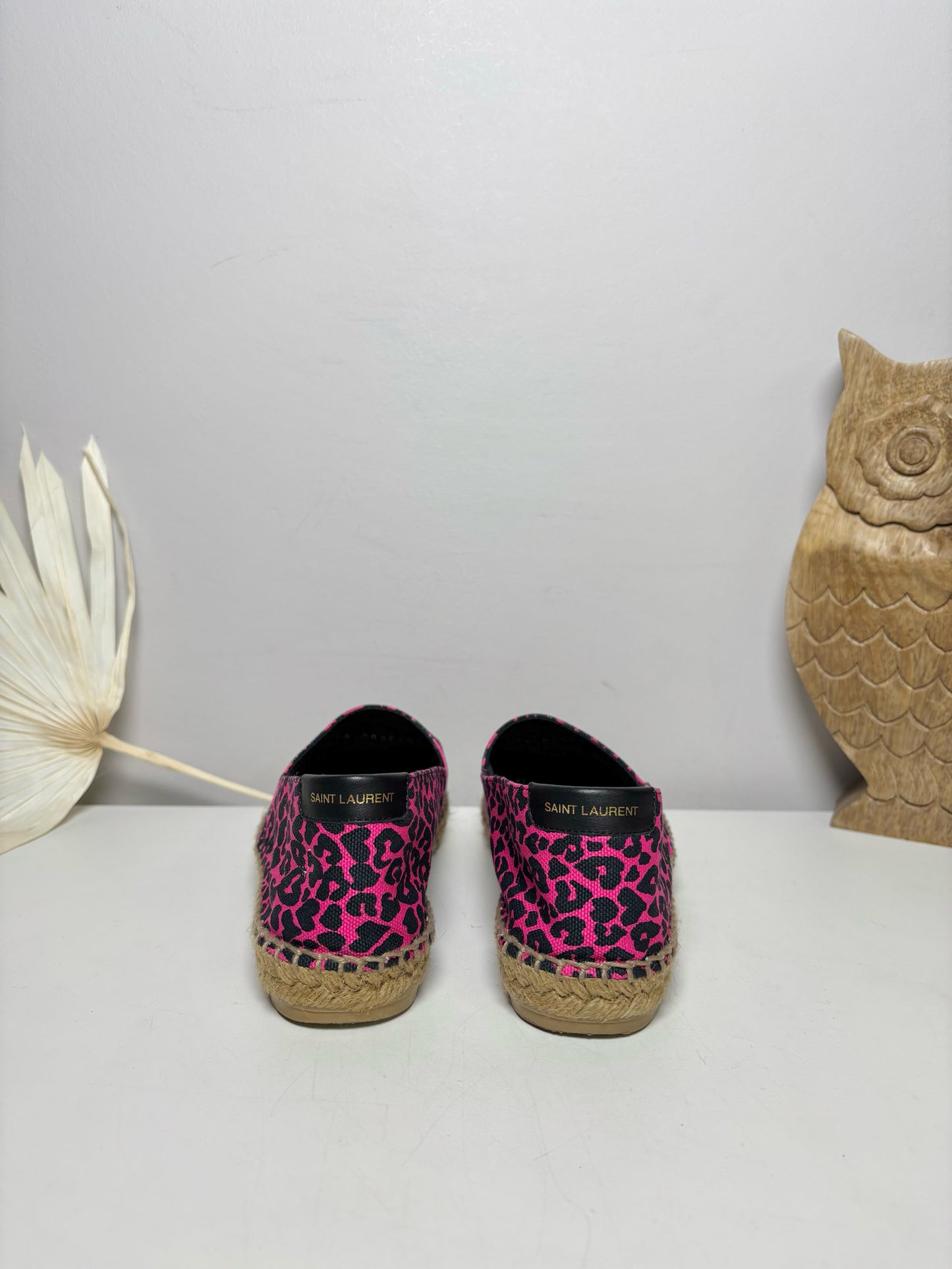 W Shoe Size 36.5 Saint Laurent Pink Canvas Flats
