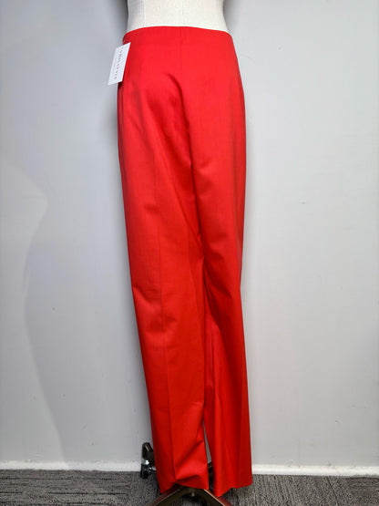 Women Size 48 (L, US) Belvest Red Pure Wool 2-piece Blazer, Pants Suit
