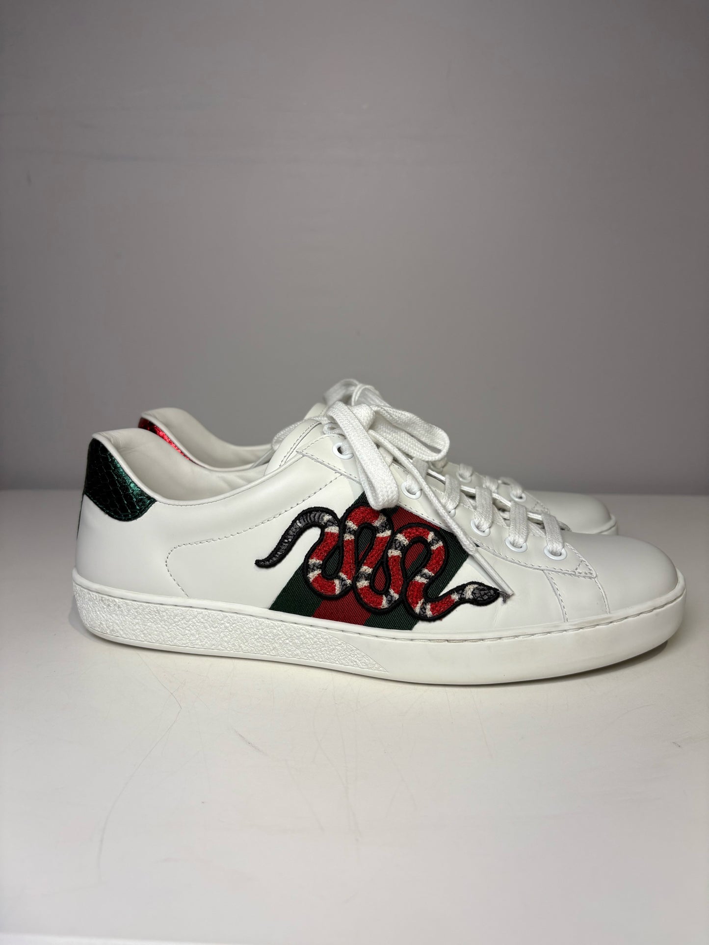 Gucci Ace low-top  Men's Sneakers embroidered king snake graphic