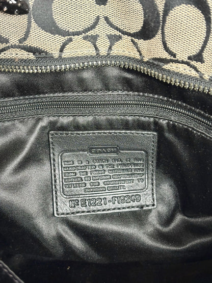Coach Gallery Signature Monogram F19249 Canvas, Leather Pre-owned Purse