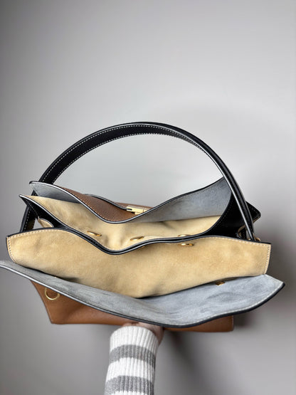 Women's Tory Burch Lee Radziwill Double Bag Large Leather Pre-owned Neutrals