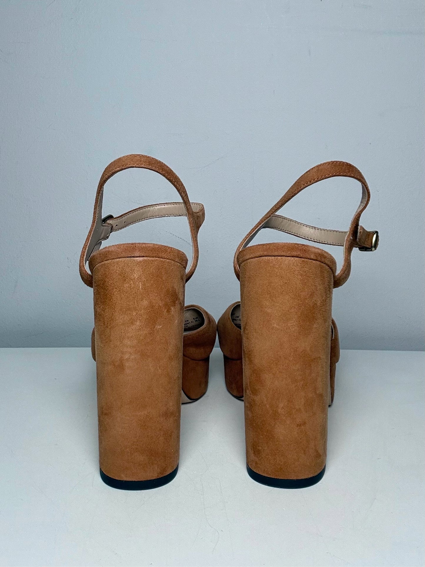 W Shoe Size 9 Coach Rust Orange Suede Nicolette Platform Sandals