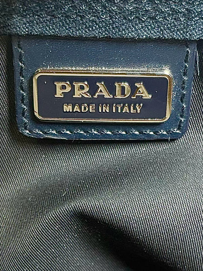 Prada Black Top Zipper Nylon Travel Pouch