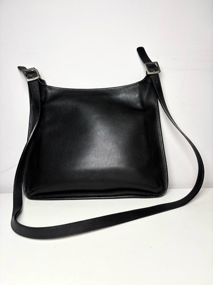Coach Hippie Saddle Slim 9082  Vintage Leather Pre-owned Black Purse