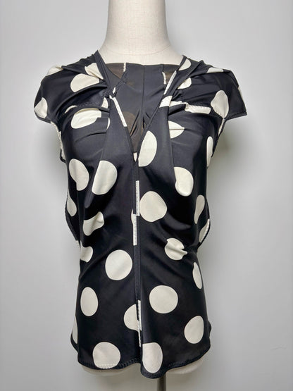 Women Size M Comme des Garcon Black, White Dot Pre-owned Top