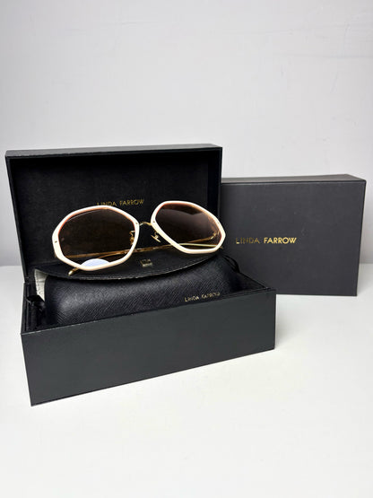Linda Farrow Alona Sunglasses NWOT Peach Acetate, Titanium Sunglasses