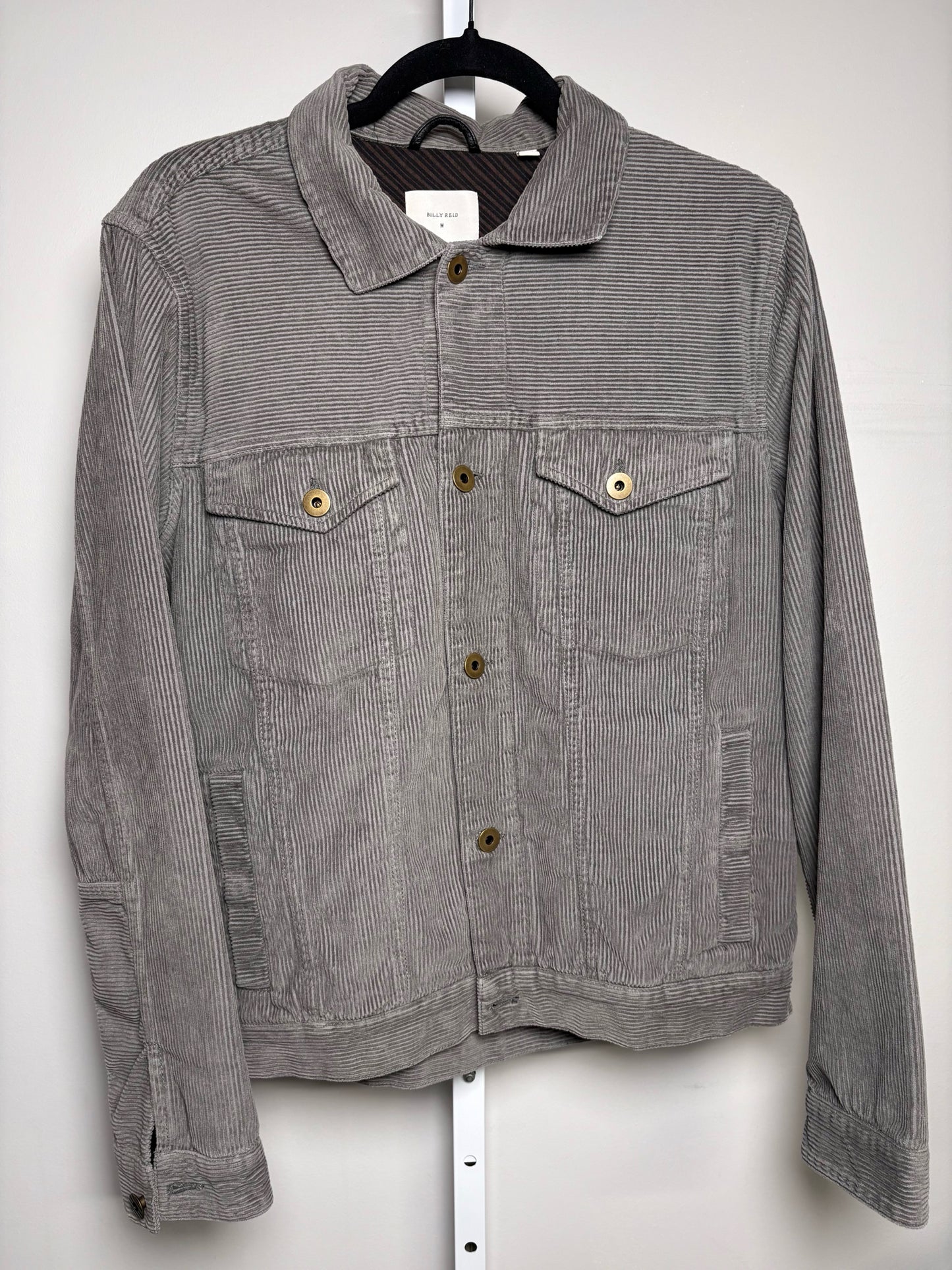 Billy Reid Gray Corduroy Solid Men's M Jacket