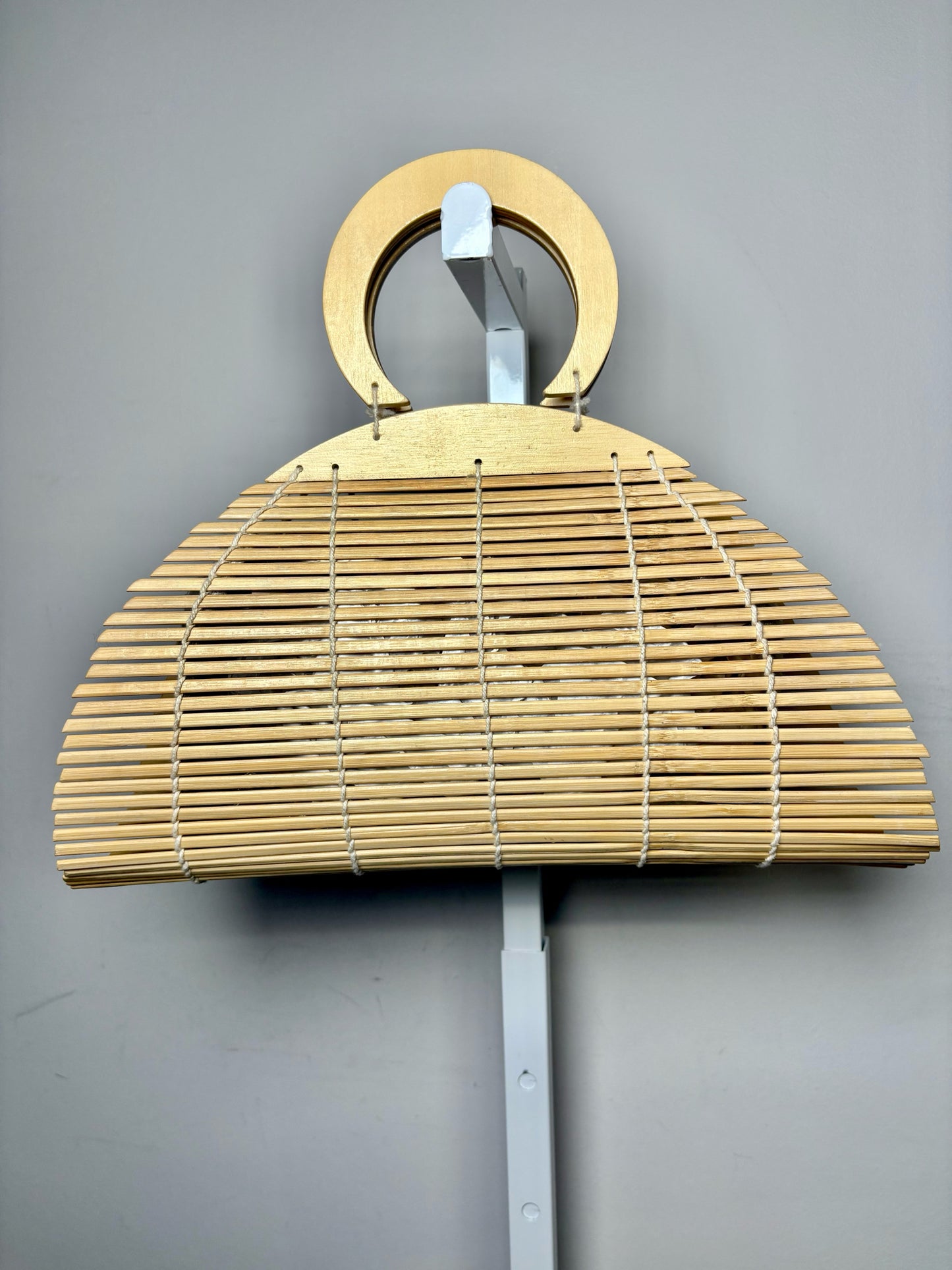 Cult Gaia Ally Bamboo Pre-owned Natural Top Handle Bag