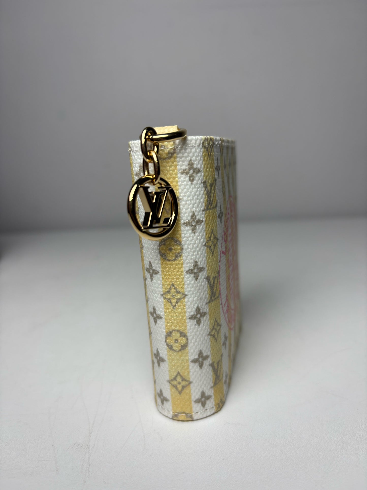 Authentic Louis Vuitton LV Charms Stamp Banane Resort Collection Pre-Owned Pocket Wallet