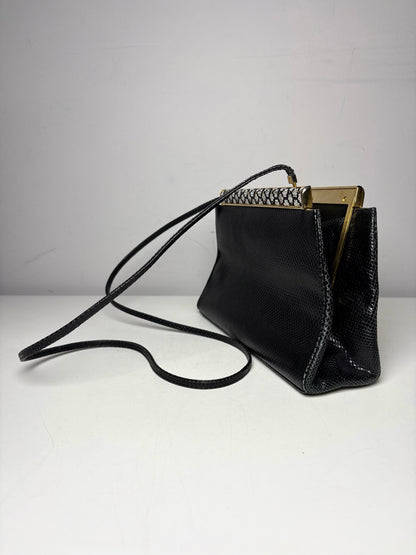 Judith Leiber Evening Crystal Embellishments Vintage Leather Pre-owned Bag