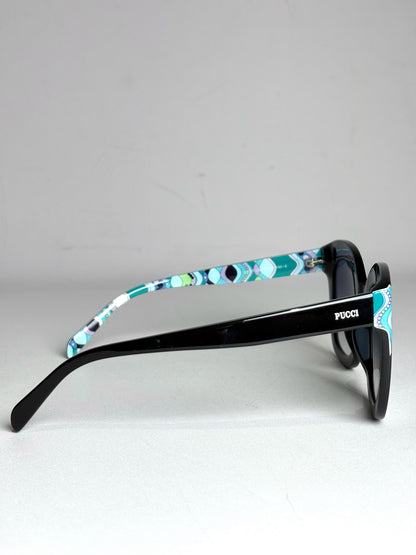 Emilio Pucci EP 97 01C Pre-owned Black Acetate Sunglasses