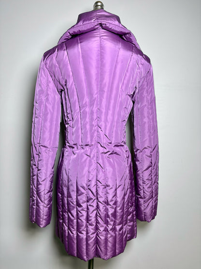 Women Size 6 Post Card Purple Puffer Down-Filled Coat