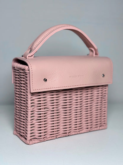 Wicker & Leather Wicker Wings Pre-owned Pink Small Purse