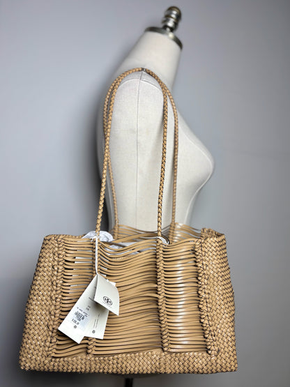 Tory Burch Woven Leather Pre-owned, NWT Tan Purse