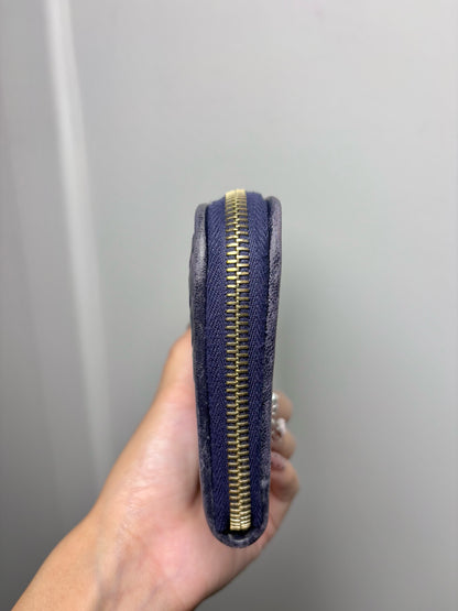 Bottega Veneta Leather Navy Clutch Lambskin Wallet